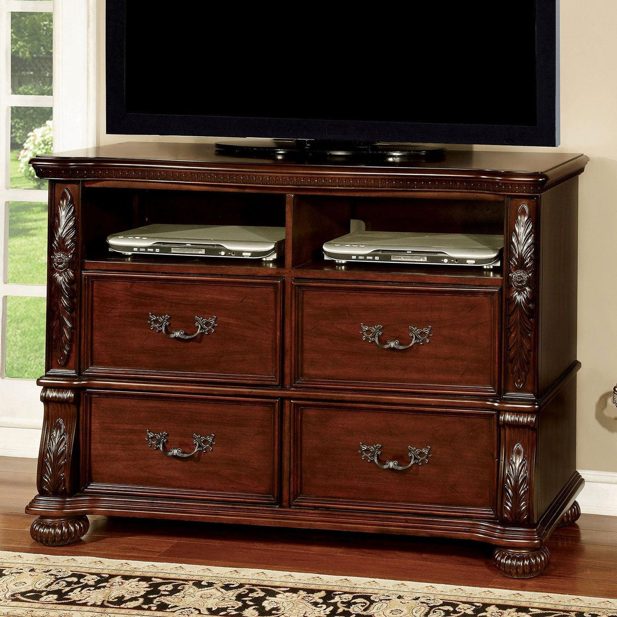 Arthur Brown Cherry Media Chest by Furniture of America at Eve Furniture