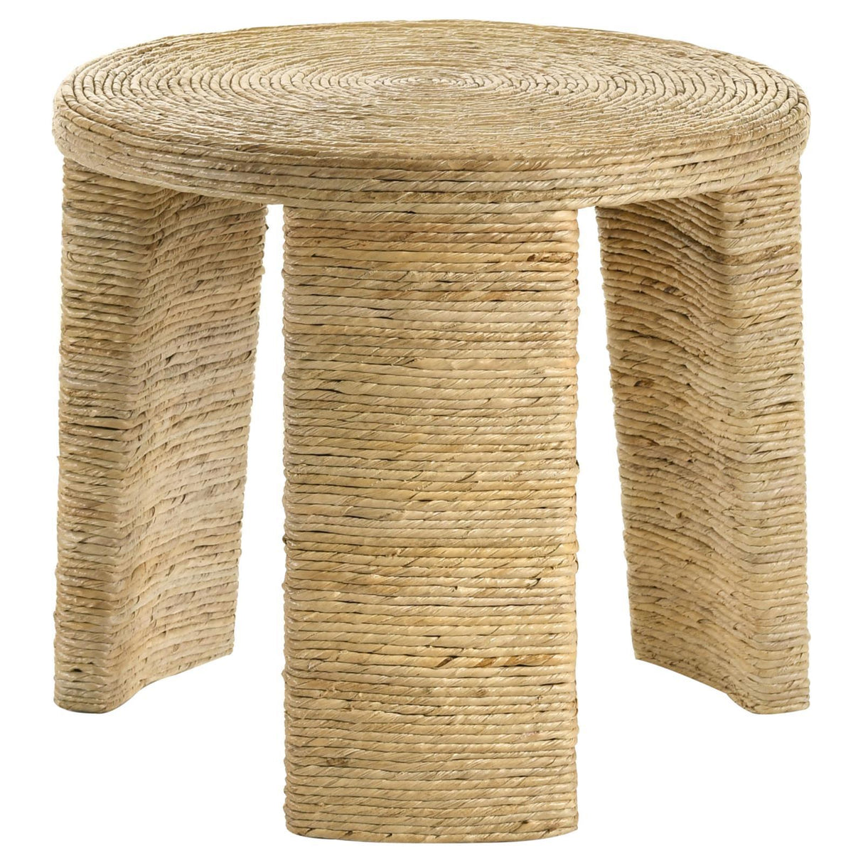 Artina Natural Brown Woven Rattan Round End Table by Coaster at Eve Furniture