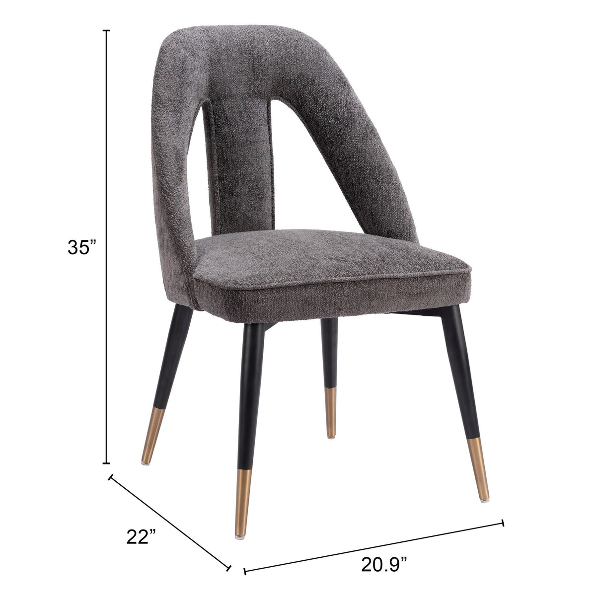 Artus Gray Dining Chair by Zuomod at Eve Furniture