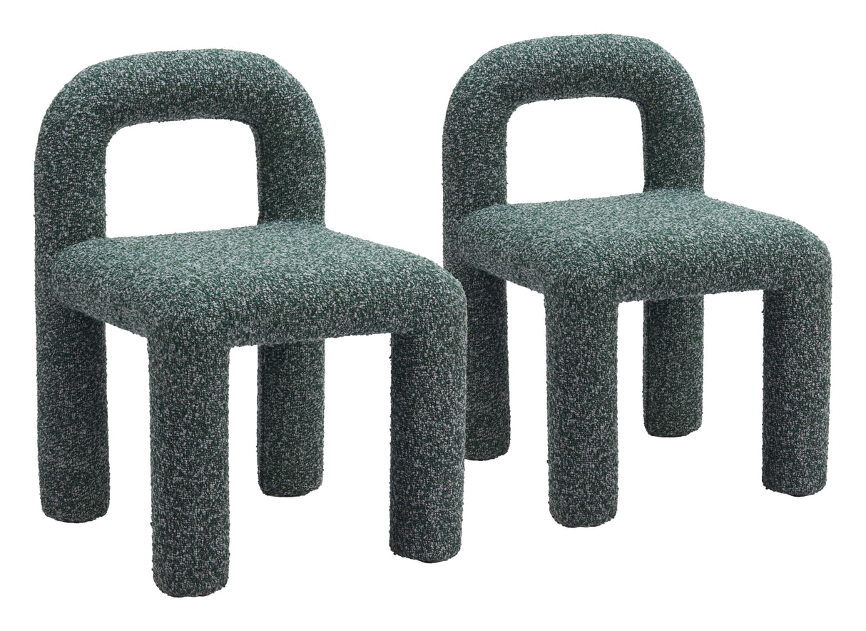 Arum Snowy Green Dining Chair (Set of 2) by Zuomod at Eve Furniture
