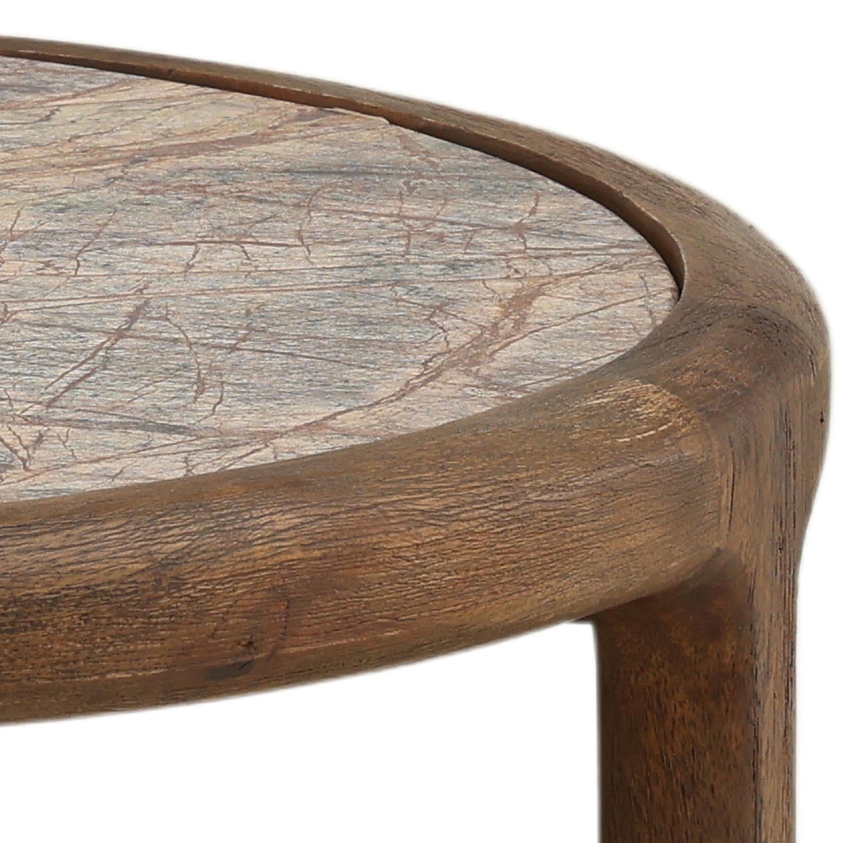 Aruna Side Table, Dark Brown by Dovetail at Eve Furniture
