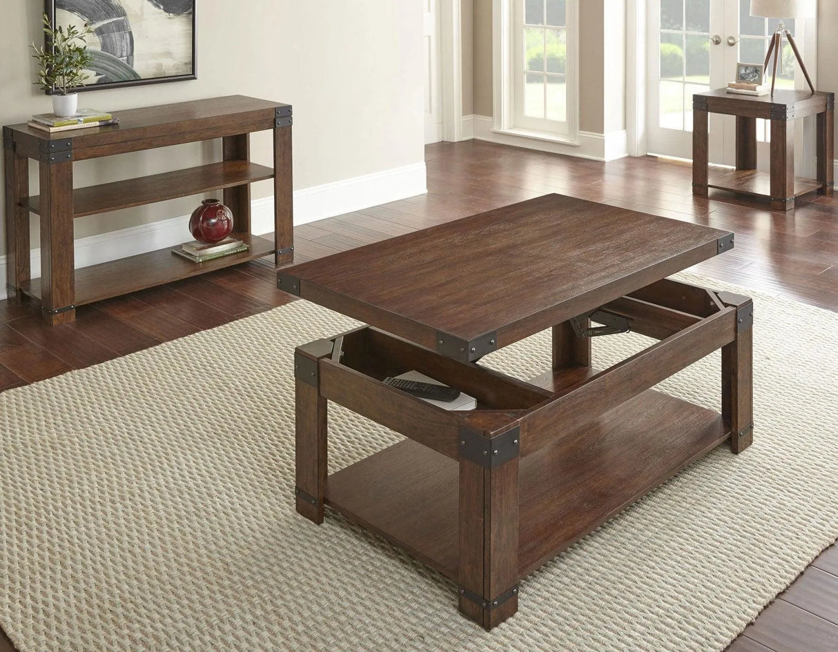 Arusha 3-Piece Lift-Top Set (Lift-Top Cocktail & 2 End Tables) by Steve Silver at Eve Furniture