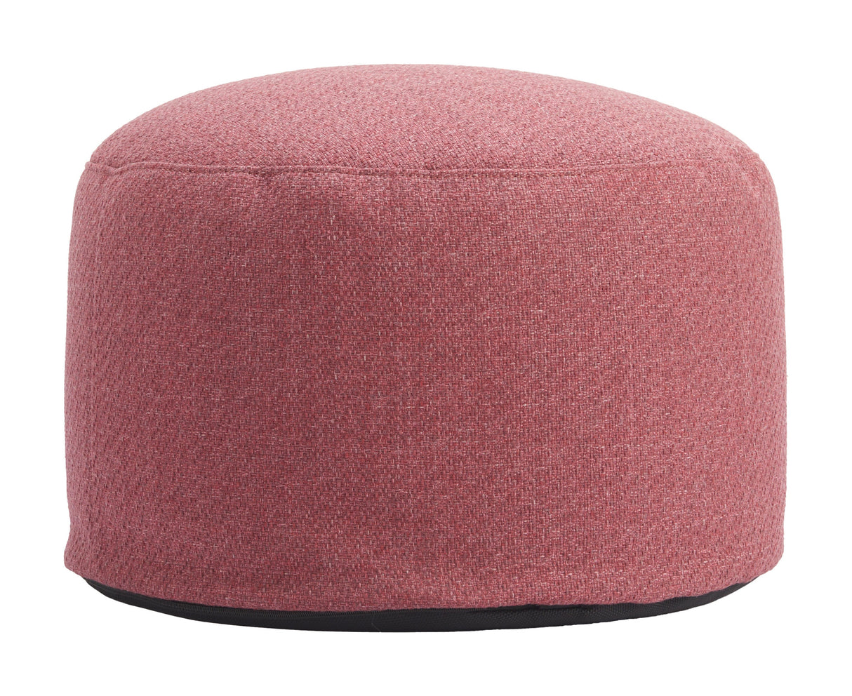 Aruz Red Outdoor Ottoman by Zuomod at Eve Furniture