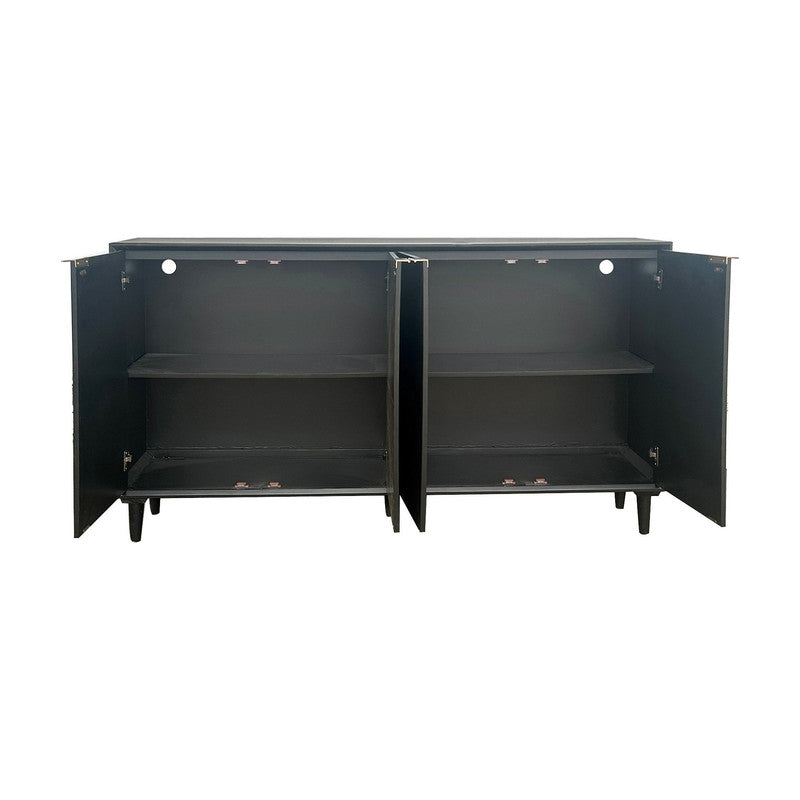 Arvada Black Four-Door Sideboard by Crestview at Eve Furniture