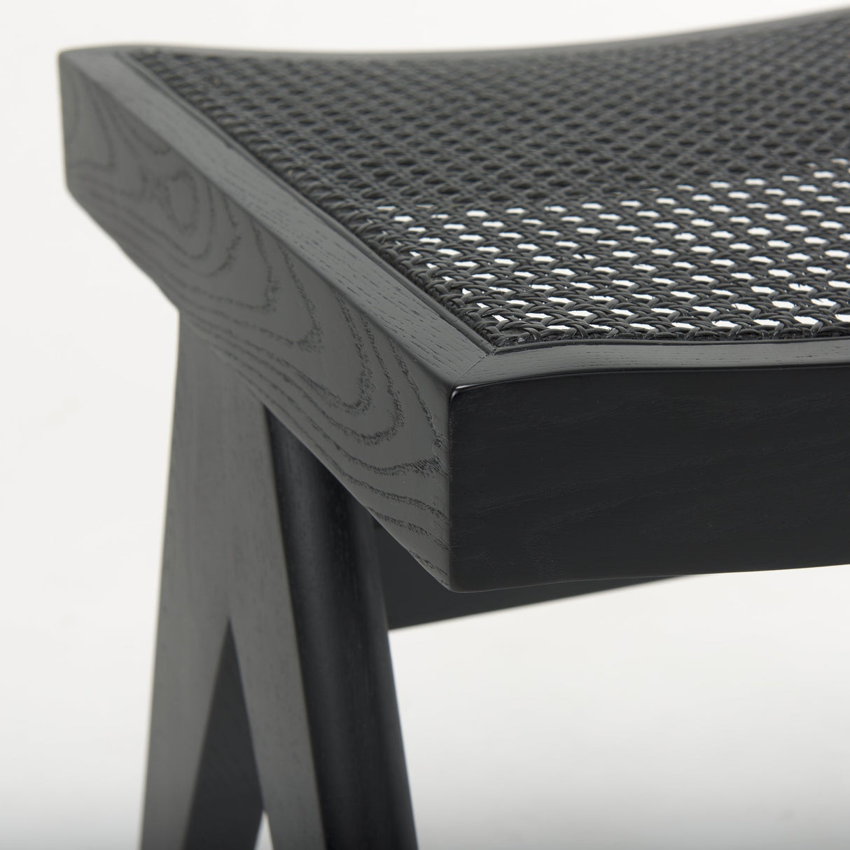 Arvin Black Wooden Stool by Mercana at Eve Furniture