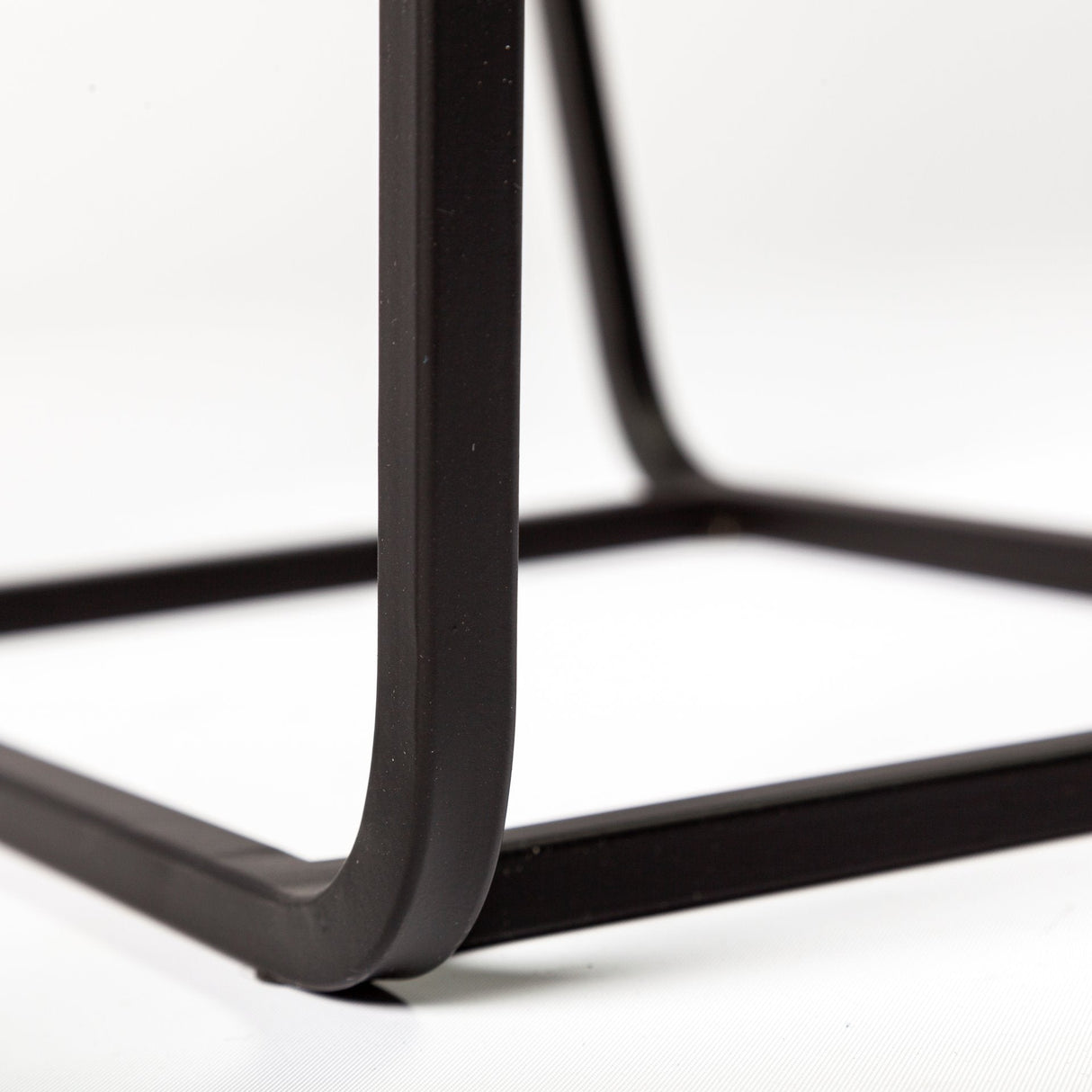 Arya (Set of 2) Black Rectangular Glass Top Iron Frame Accent Table by Mercana at Eve Furniture