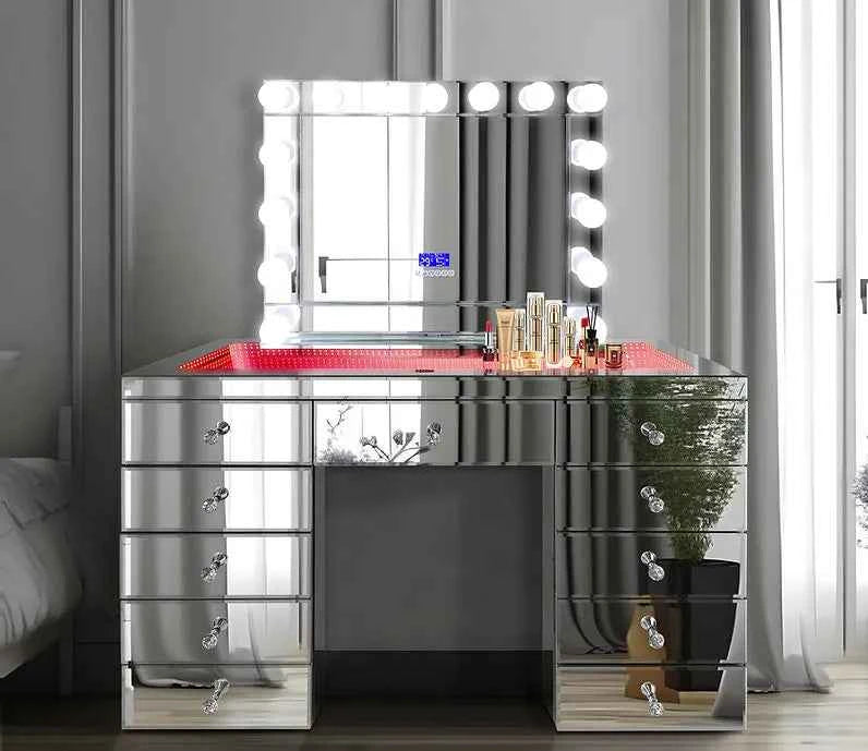Aryana Silver Vanity Set by New Era Innovations at Eve Furniture