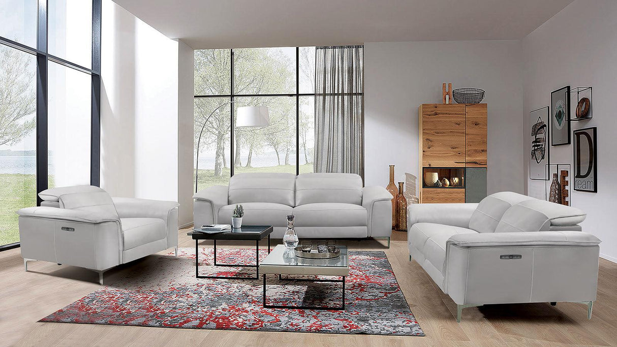 Ascona Light Taupe Power Recliner by Furniture of America at Eve Furniture