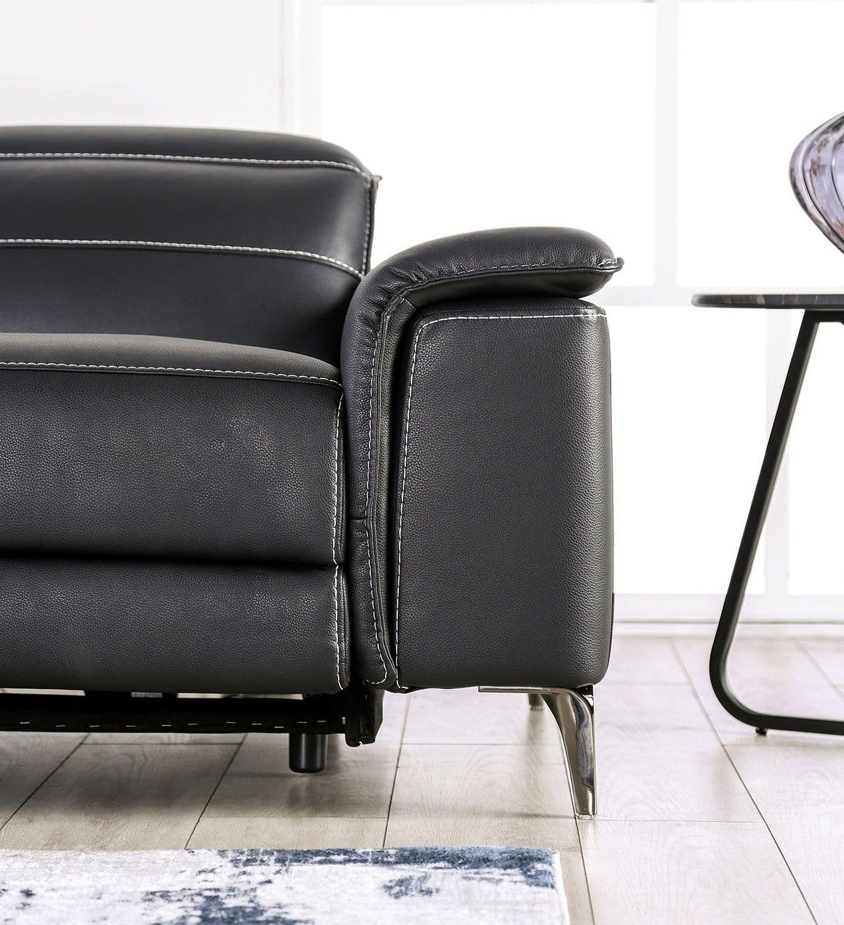 Ascona Black Power Recliner by Furniture of America at Eve Furniture