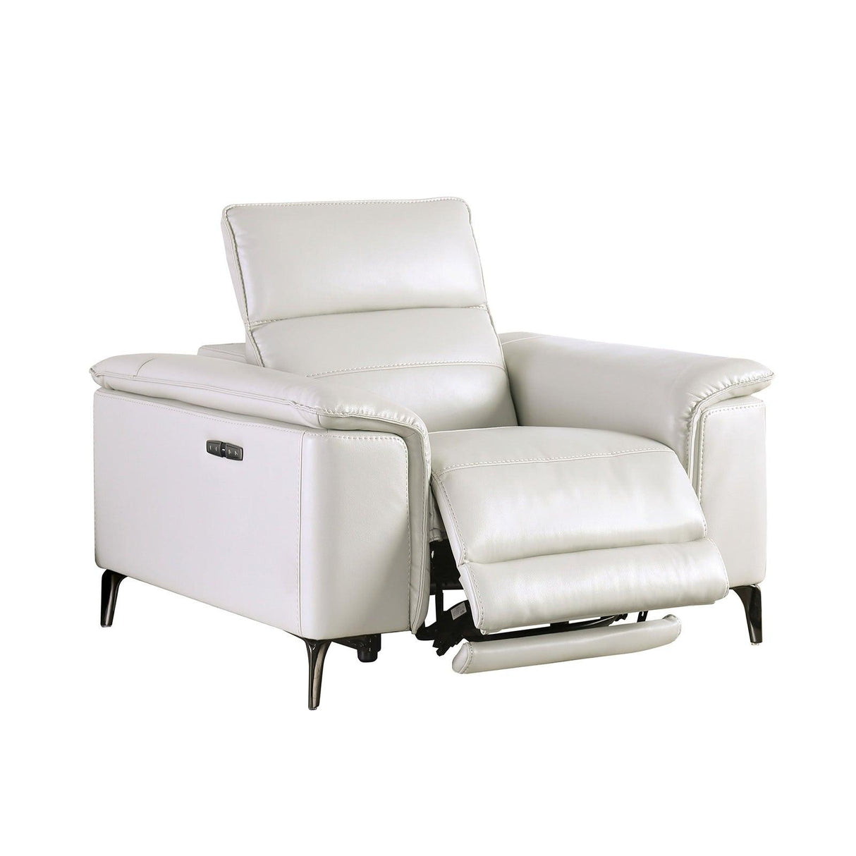 Ascona Light Taupe Power Recliner by Furniture of America at Eve Furniture