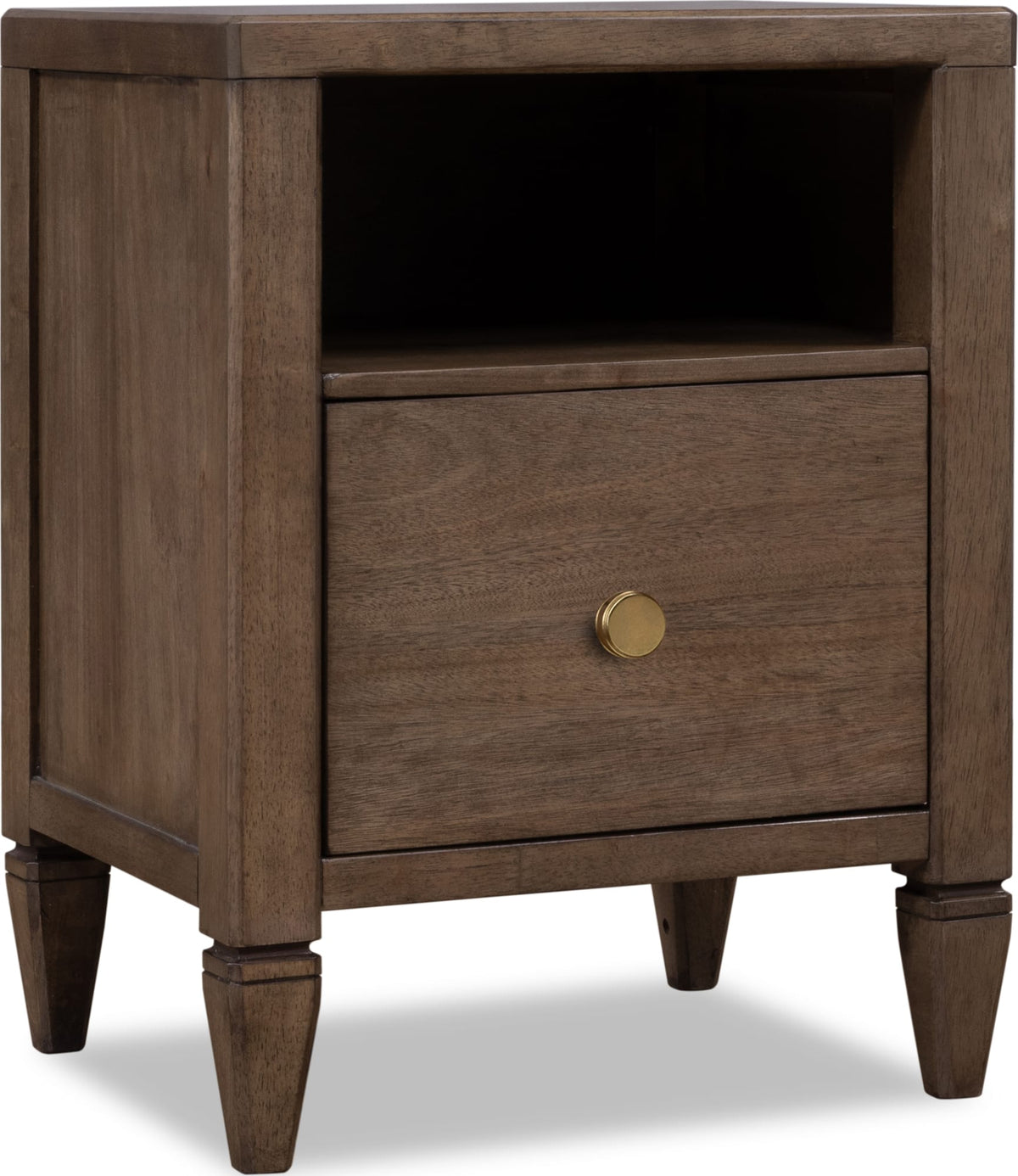 Ascott Pecan Pie 1 Drawer Nightstand by Modus Furniture at Eve Furniture
