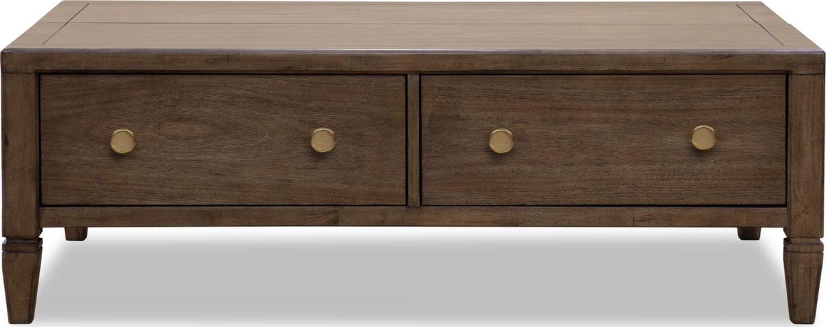 Ascott Pecan Pie Rectangular Lift Top Coffee Table by Modus Furniture at Eve Furniture