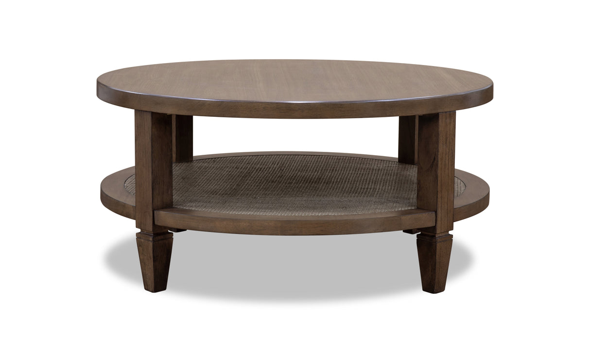 Ascott Pecan Pie Round Coffee Table by Modus Furniture at Eve Furniture