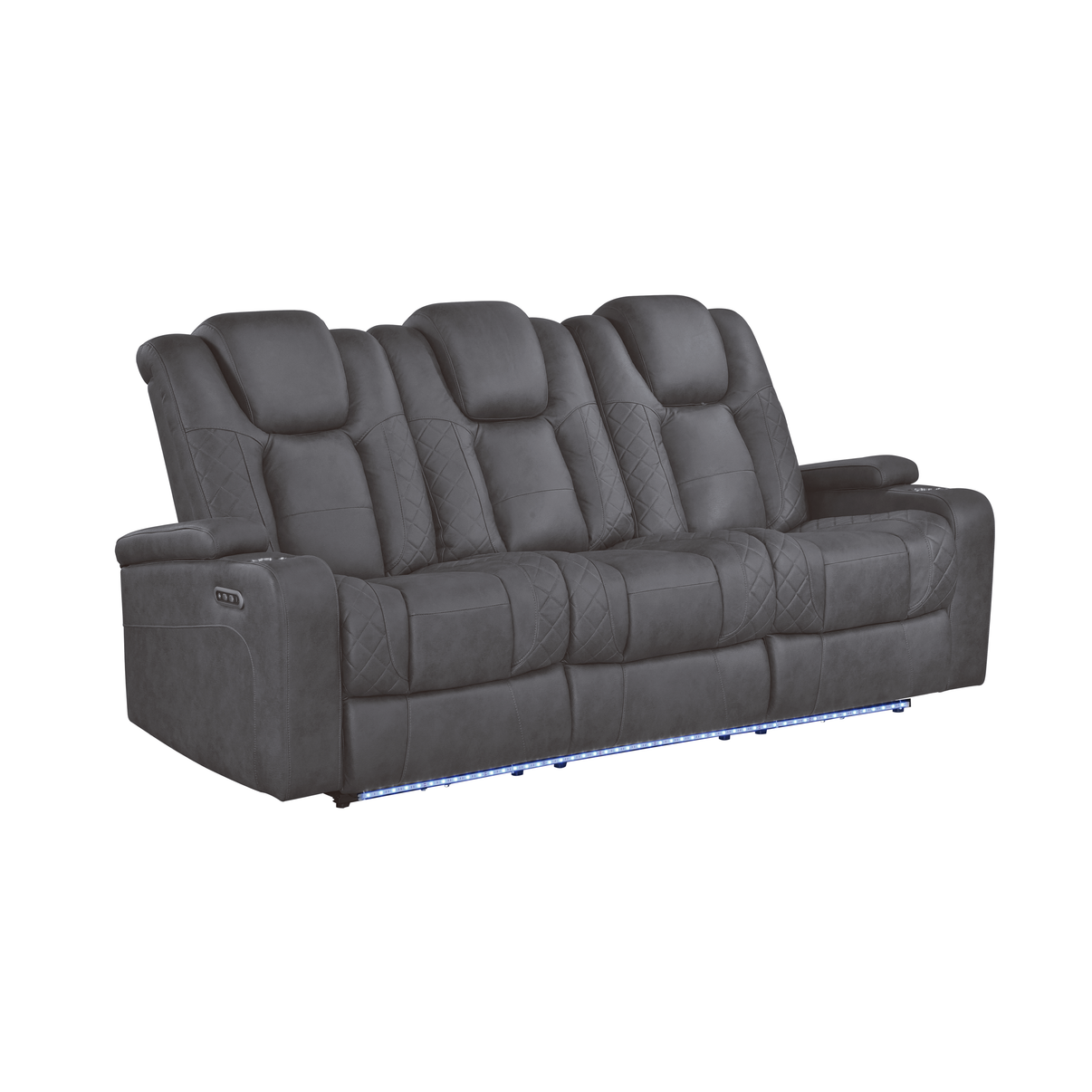 Ash Grey 3-Piece Power Reclining Living Room Set by New Era Innovations at Eve Furniture