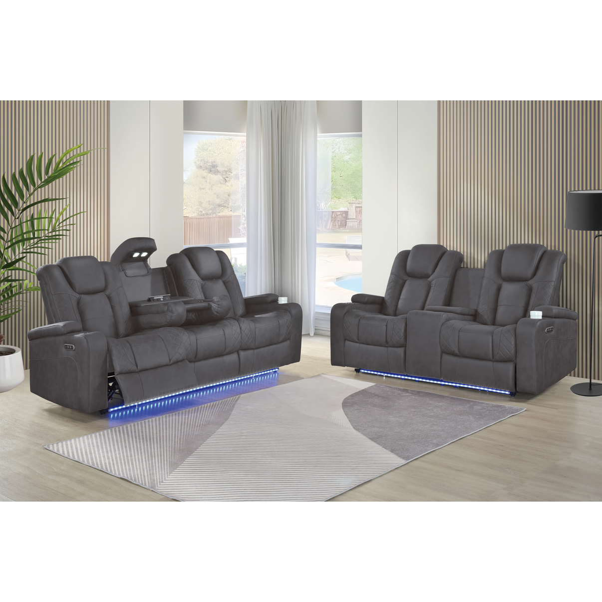 Ashley Grey 3-Piece Power Reclining Living Room Set by New Era Innovations at Eve Furniture