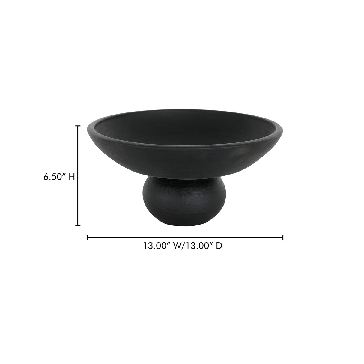 Asha Black Terracotta Decorative Bowl by MOES at Eve Furniture