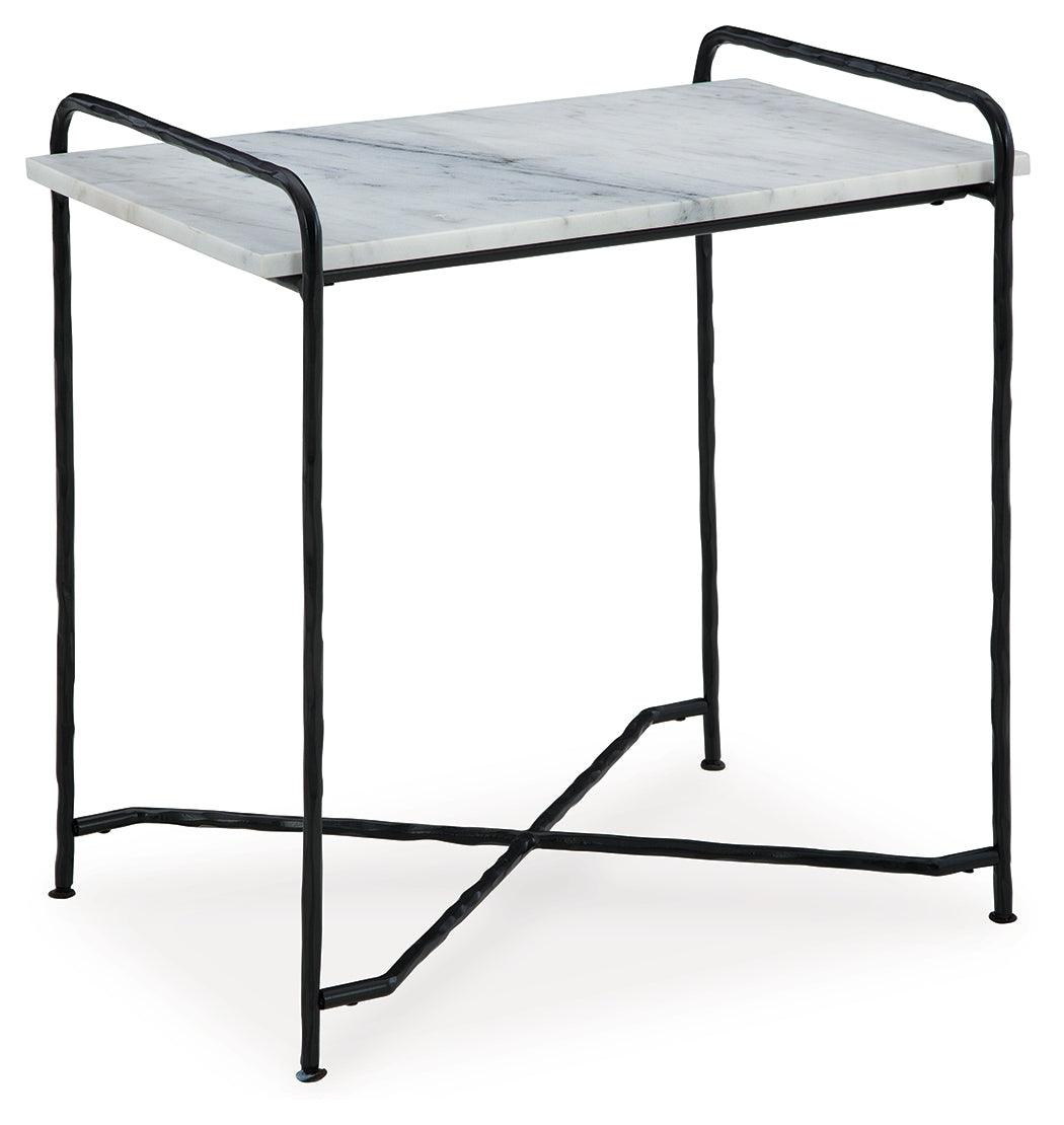 Ashber White/Black Accent Table by Ashley at Eve Furniture