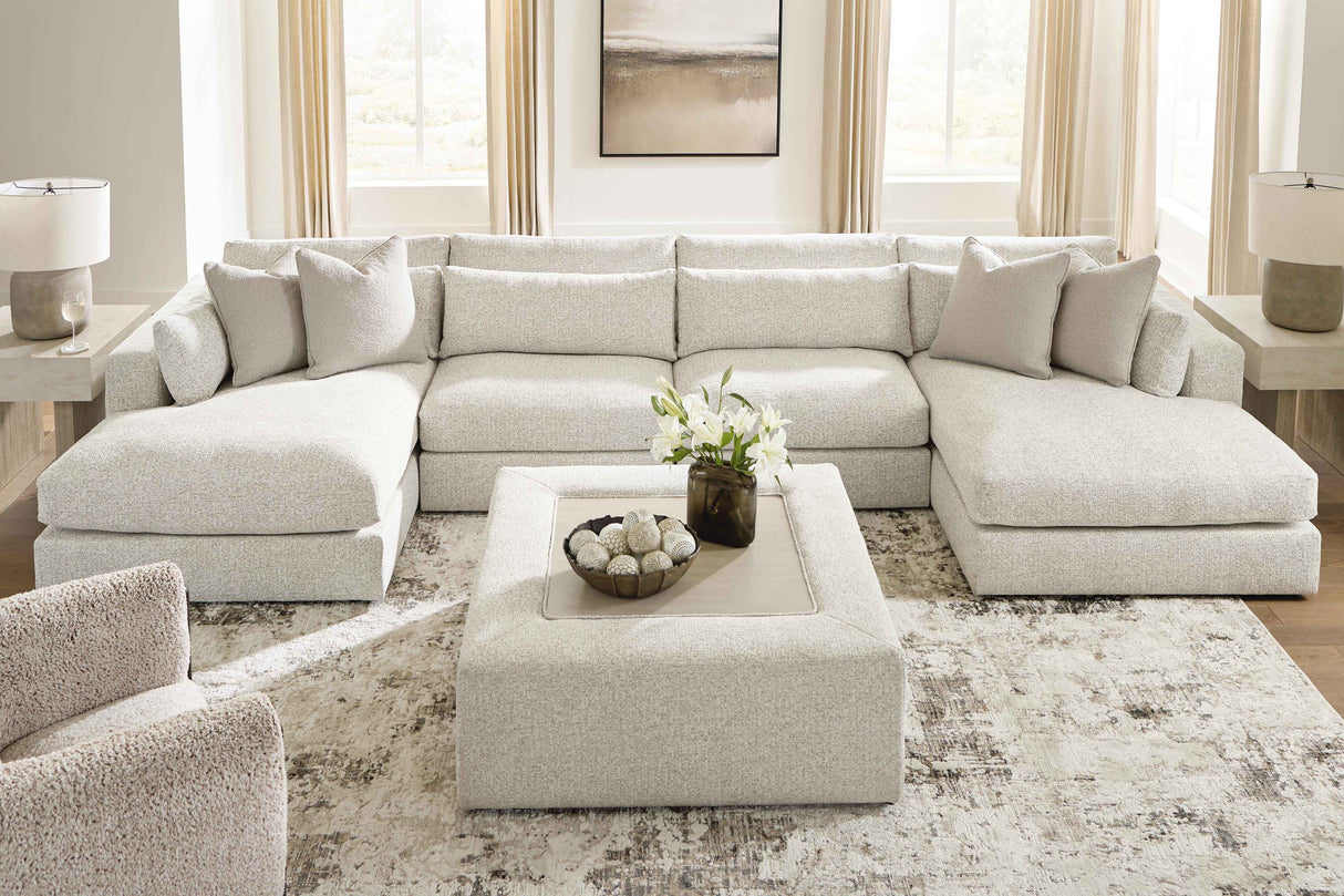 Ashbourne Estate Snowstone 4-Piece Double Chaise Sectional by Ashley at Eve Furniture