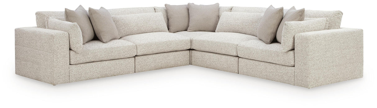 Ashbourne Estate Snowstone 5-Piece Sectional