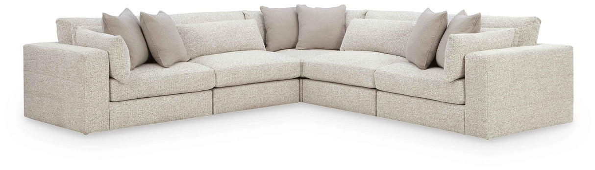 Ashbourne Estate Snowstone 5-Piece Sectional by Ashley at Eve Furniture