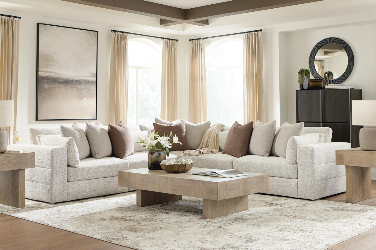 Ashbourne Estate Snowstone 5-Piece Sectional