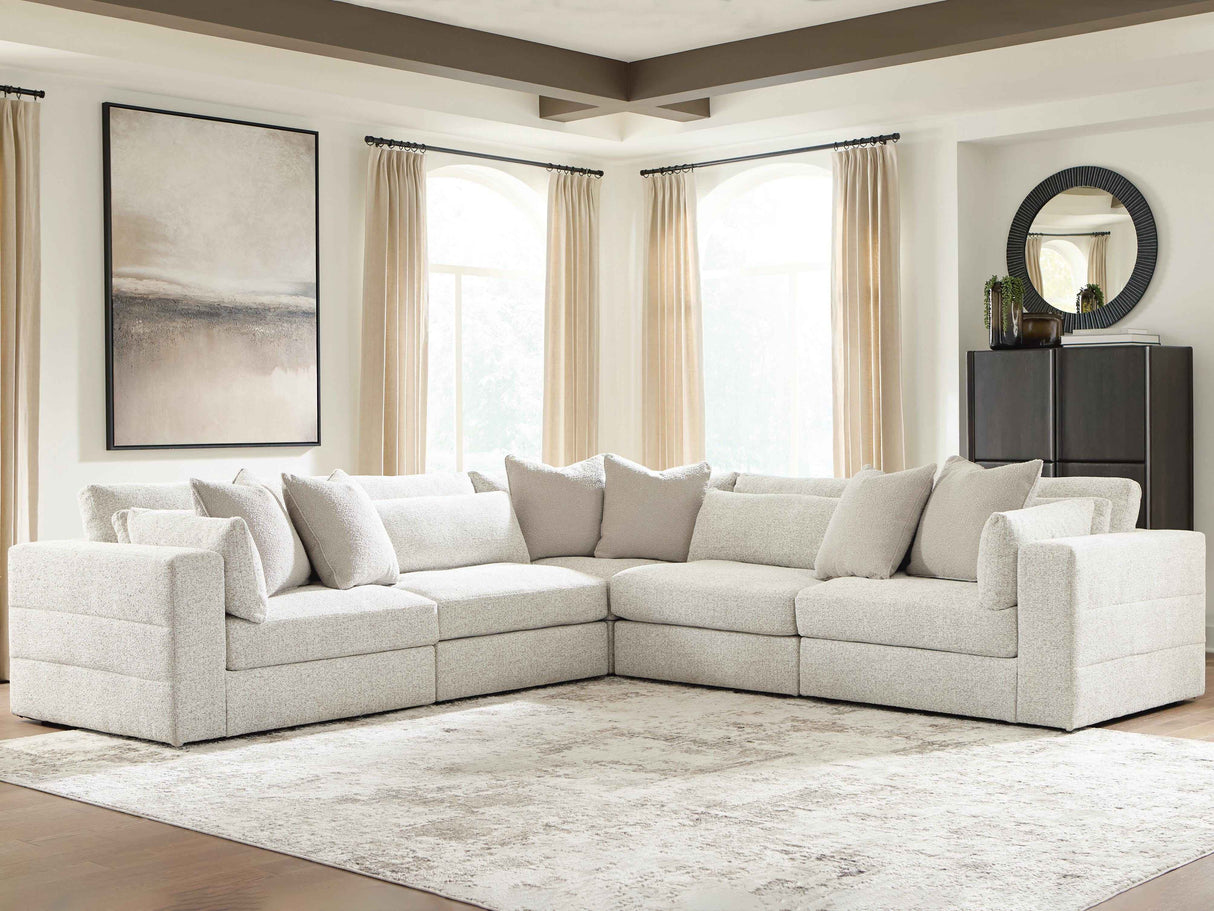 Ashbourne Estate Snowstone 5-Piece Sectional by Ashley at Eve Furniture
