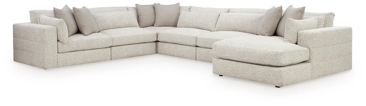 Ashbourne Estate Snowstone 6-Piece Sectional with RAF Chaise