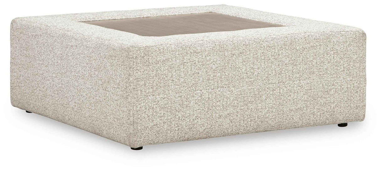 Ashbourne Estate Snowstone Oversized Accent Ottoman by Ashley at Eve Furniture