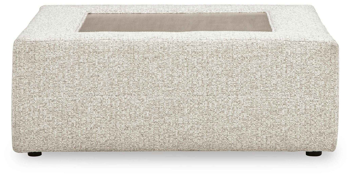 Ashbourne Estate Snowstone Oversized Accent Ottoman by Ashley at Eve Furniture