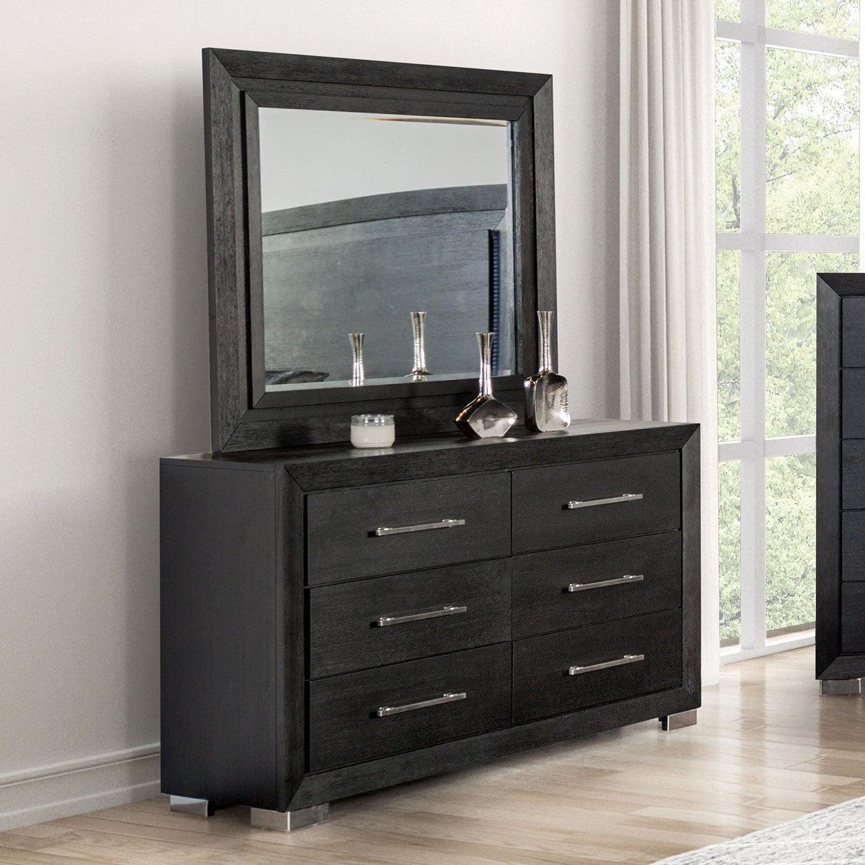 Ashbourne Black Mirror by Furniture of America at Eve Furniture