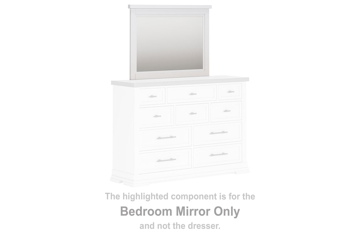 Ashbryn White/Natural Bedroom Mirror by Ashley at Eve Furniture