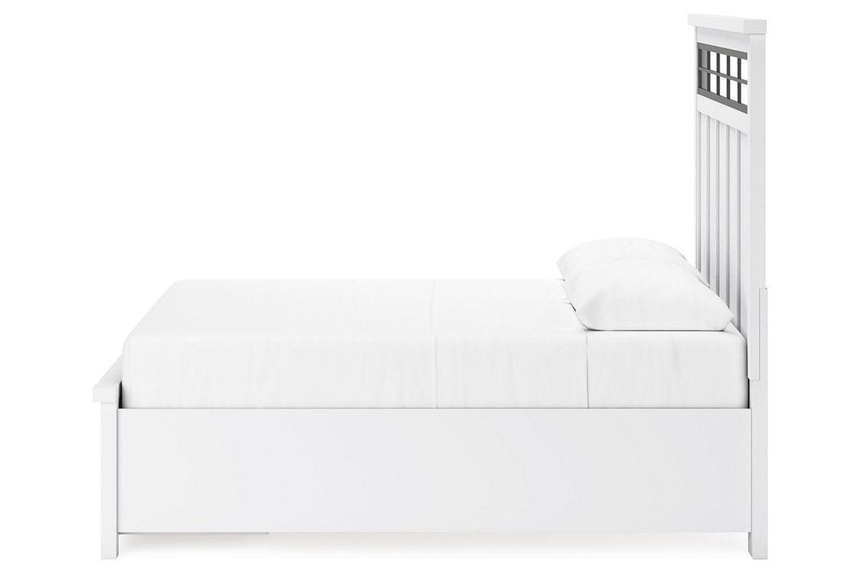 Ashbryn White/Natural Queen Platform Storage Bed by Ashley at Eve Furniture