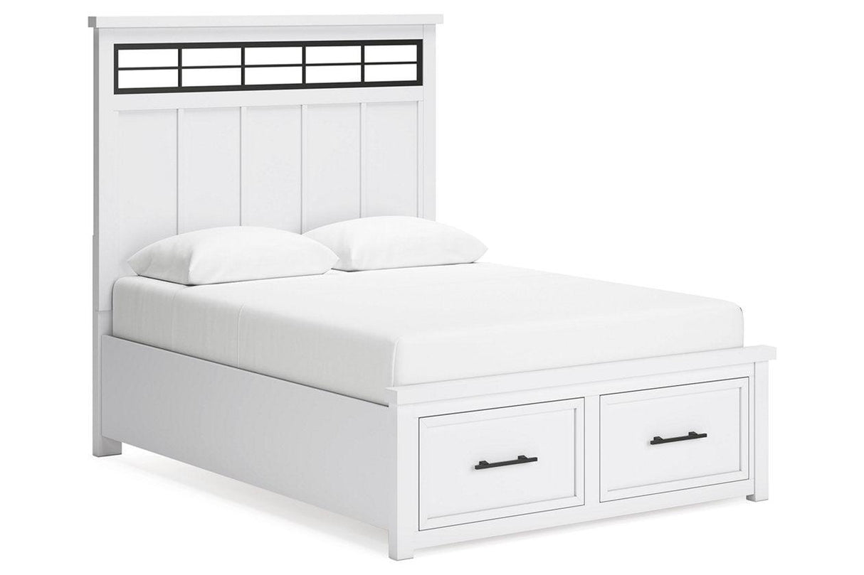 Ashbryn White/Natural Queen Platform Storage Bed by Ashley at Eve Furniture
