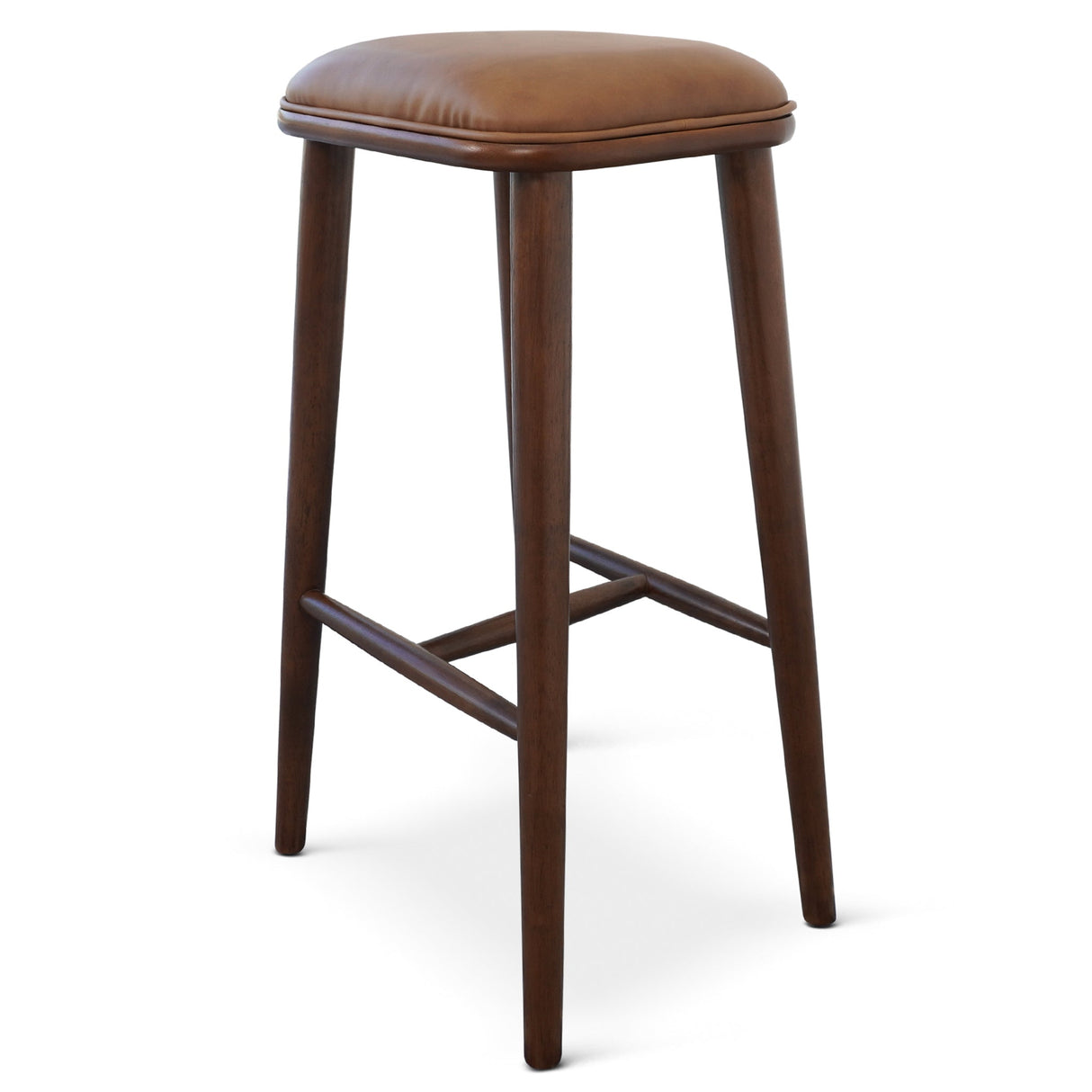 Jason Walnut PU Leather Bar Stool by Ashcroft Imports at Eve Furniture