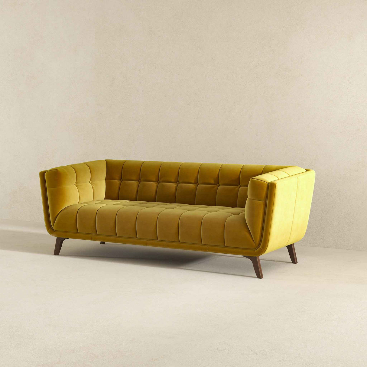 Addison Large Gold Velvet Sofa