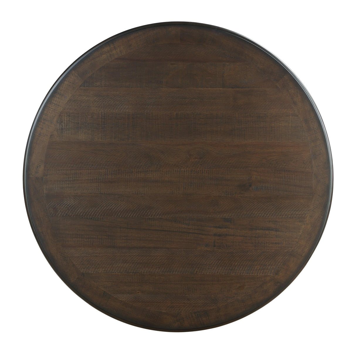 Asher Antique White/Brown Round Dining Table by Homelegance at Eve Furniture