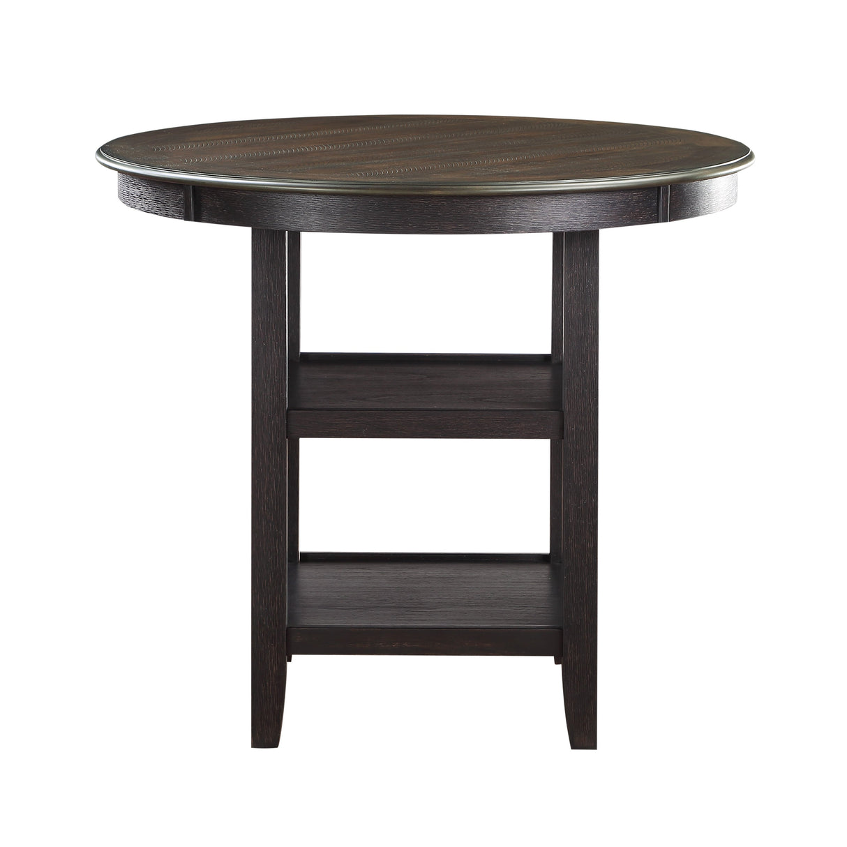 Asher Black/Brown 5-Piece Round Counter Height Dining Set by Homelegance at Eve Furniture