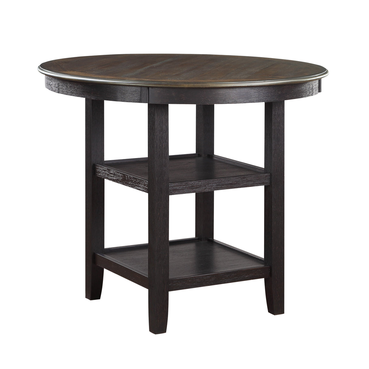 Asher Black/Brown 5-Piece Round Counter Height Dining Set by Homelegance at Eve Furniture