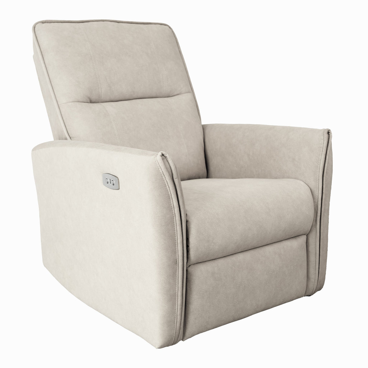 Asheville Cream Suede Recliner Chair by Ashcroft Furniture at Eve Furniture