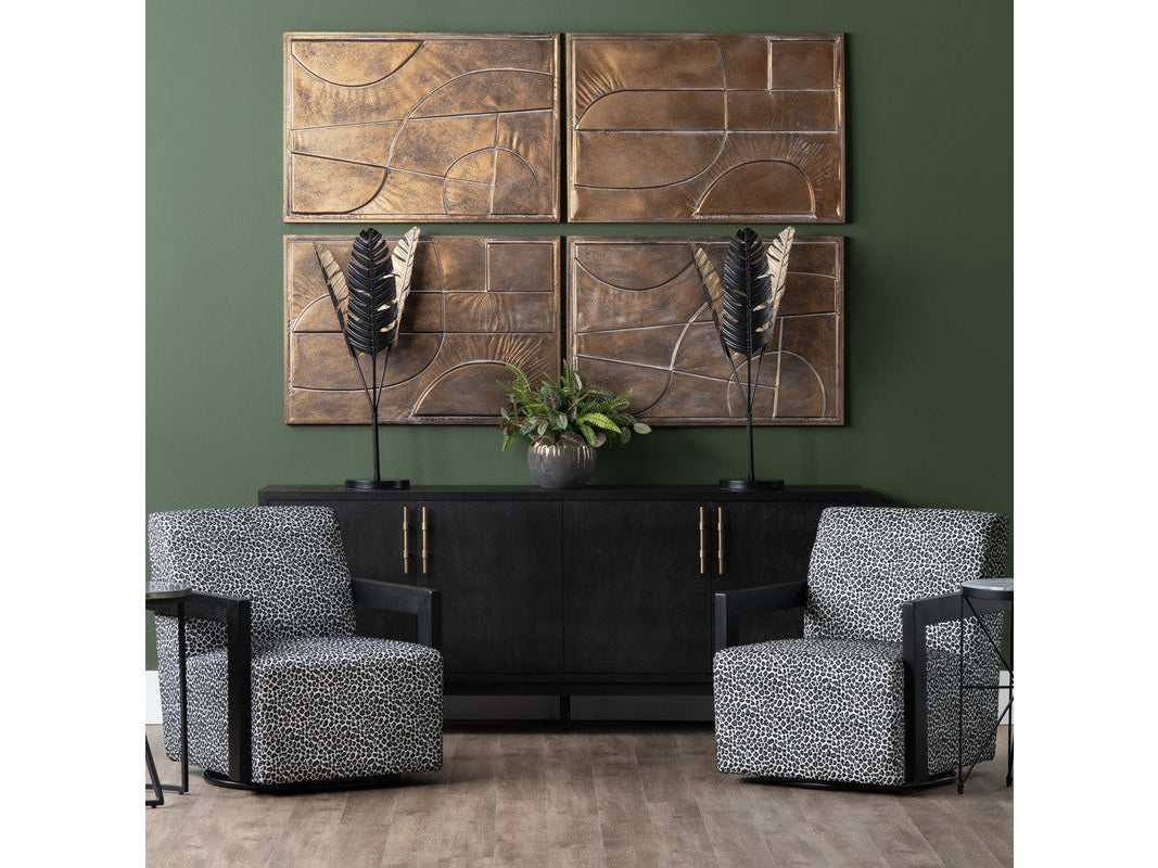 Ashford Black Four-Door Sideboard by Crestview at Eve Furniture