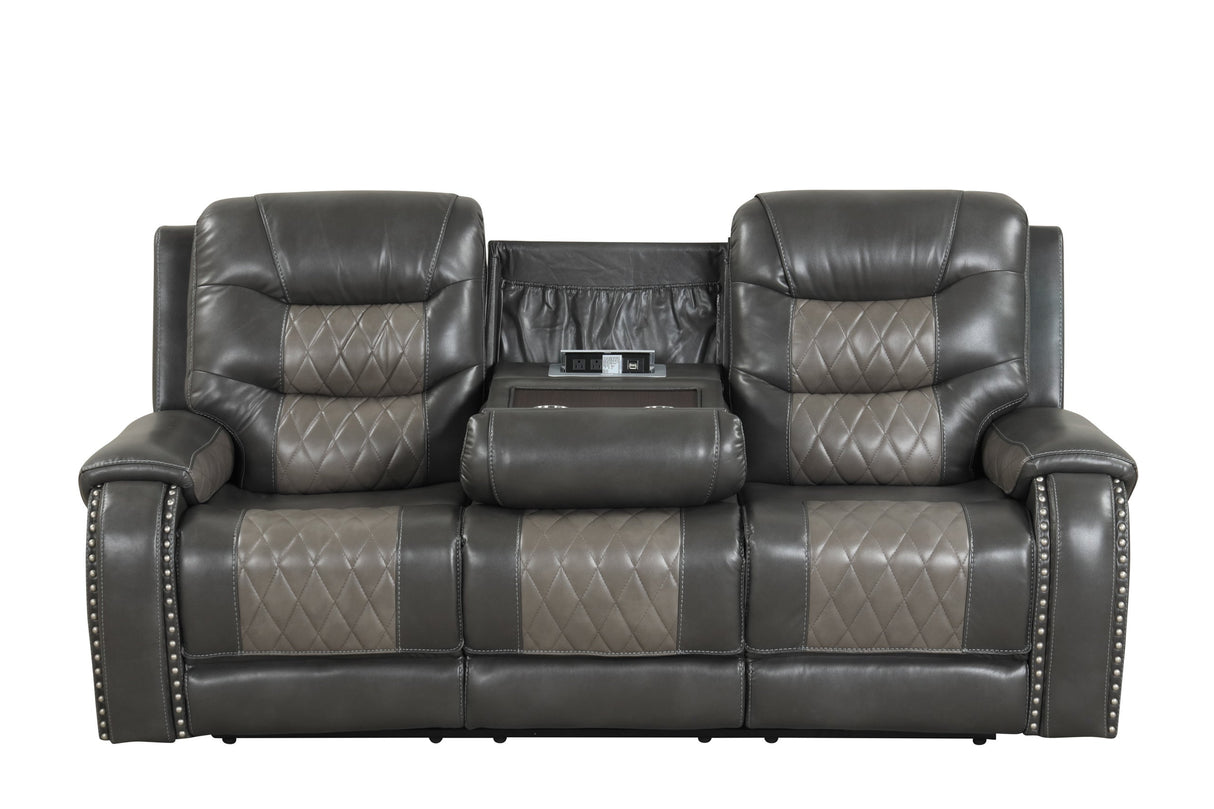 Ashley Gray Two-Tone 3-Piece Reclining Living Room Set by Happy Homes at Eve Furniture