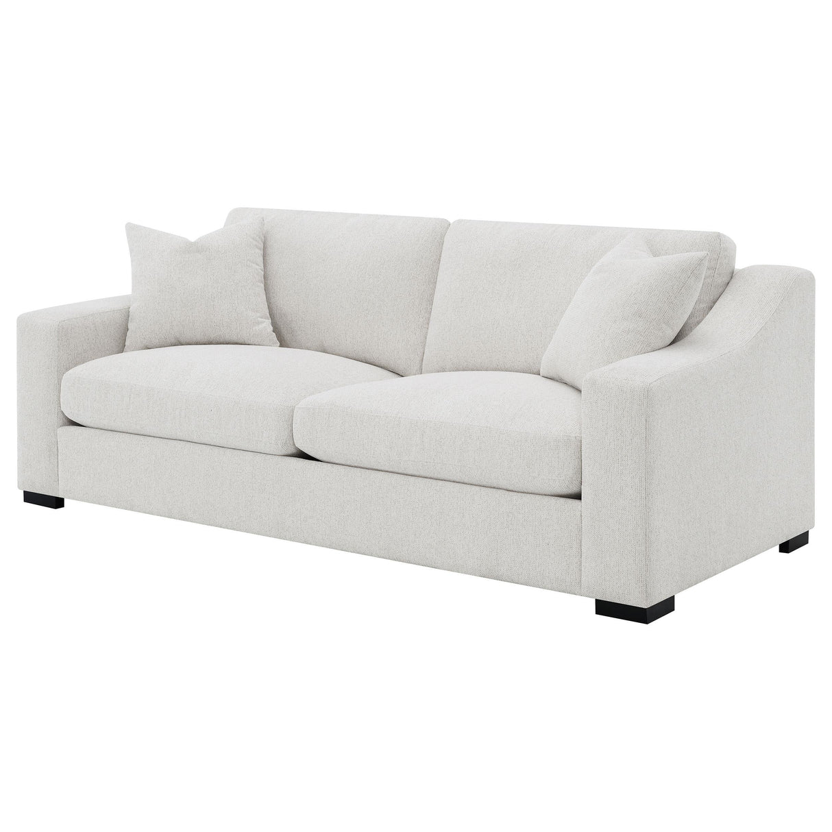 Ashlyn Sand Fabric Upholstered Track Arm Sofa by Coaster at Eve Furniture