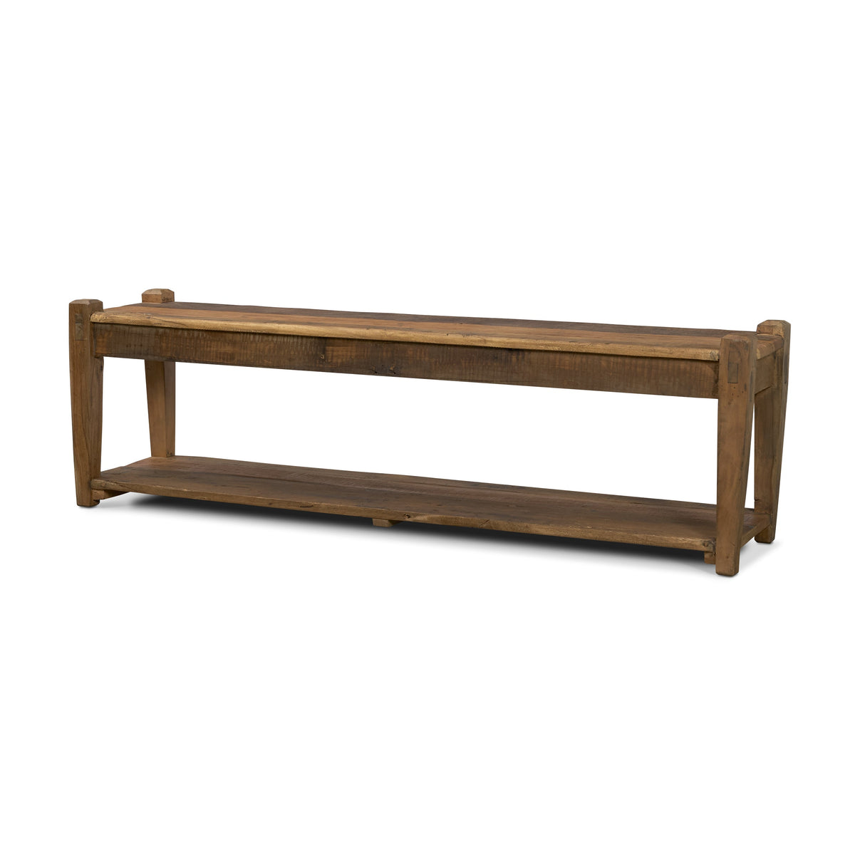 Ashwick Dark Brown Reclaimed Wood Bench by Mercana at Eve Furniture