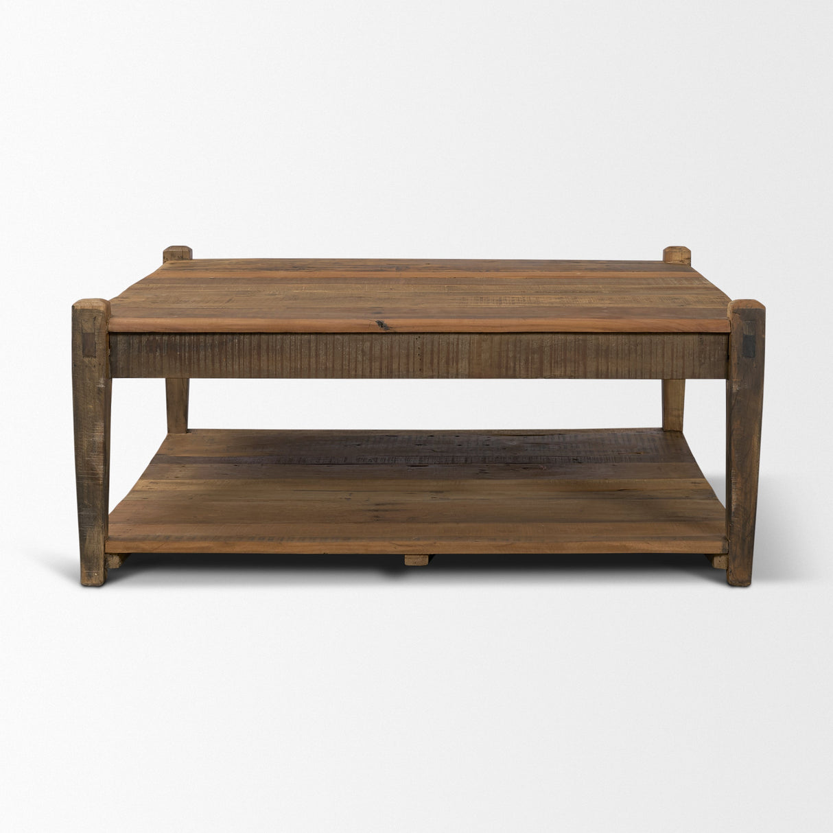 Ashwick Dark Brown Reclaimed Wood Square Coffee Table by Mercana at Eve Furniture