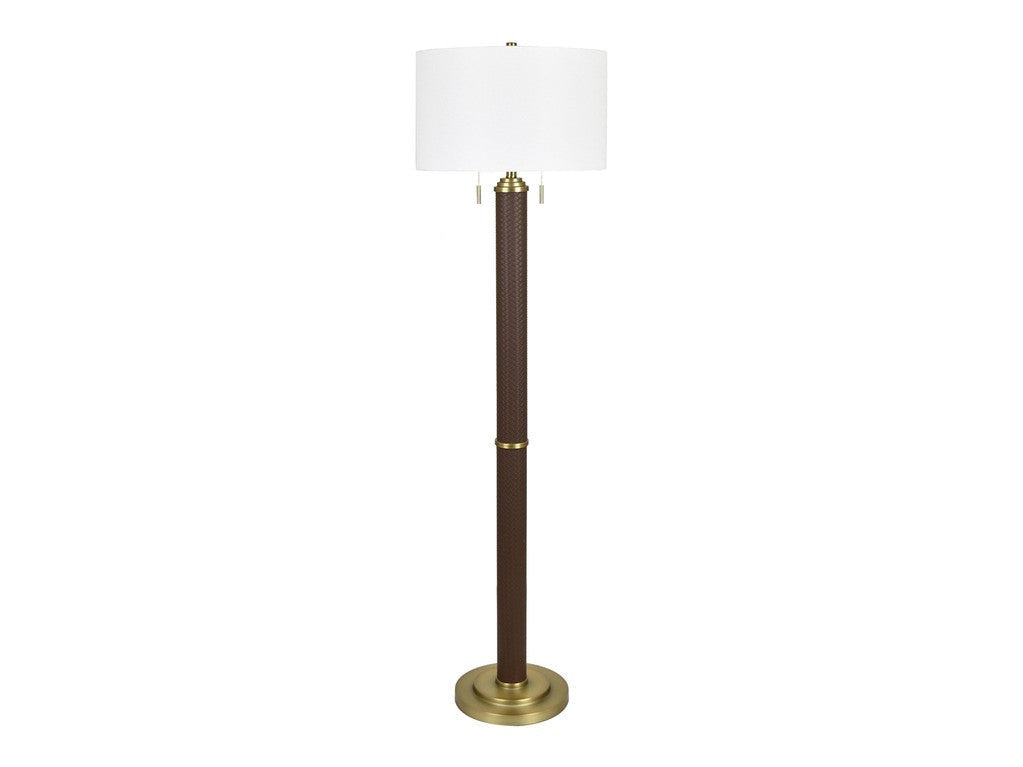 Ashwin Brown/Gold Floor Lamp by Crestview at Eve Furniture
