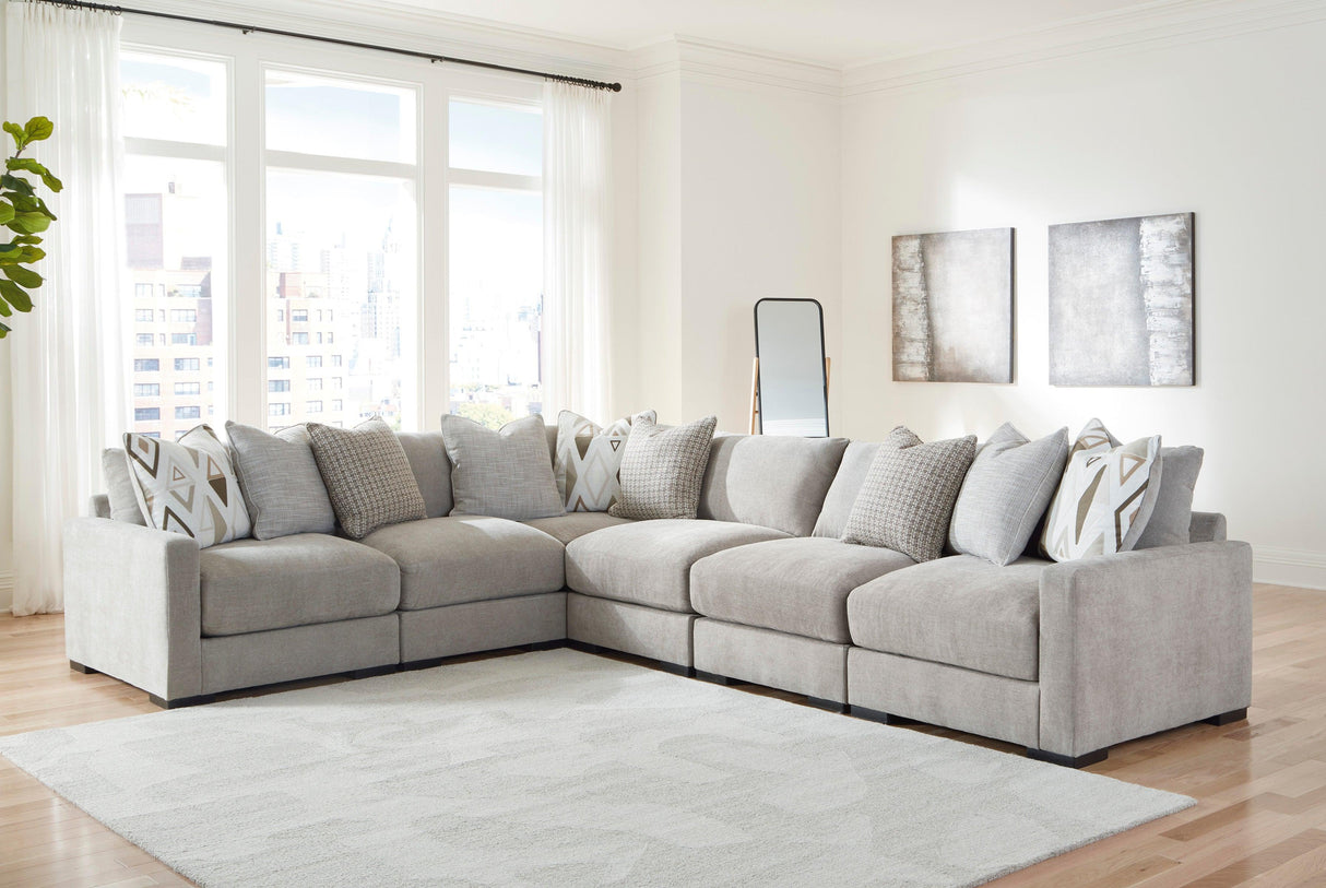 Aslan Court Pebble 6-Piece Modular Sectional by Ashley at Eve Furniture