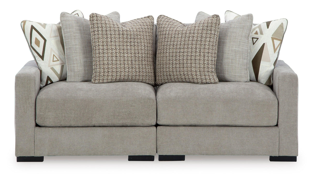 Aslan Court Pebble 2-Piece Modular Loveseat by Ashley at Eve Furniture