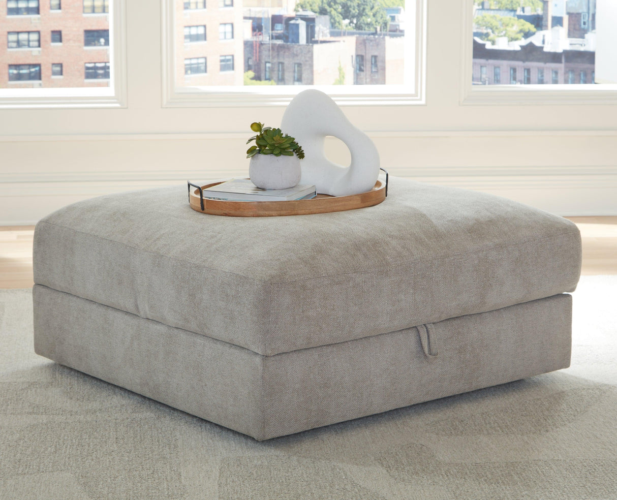 Aslan Court Pebble Ottoman With Storage by Ashley at Eve Furniture