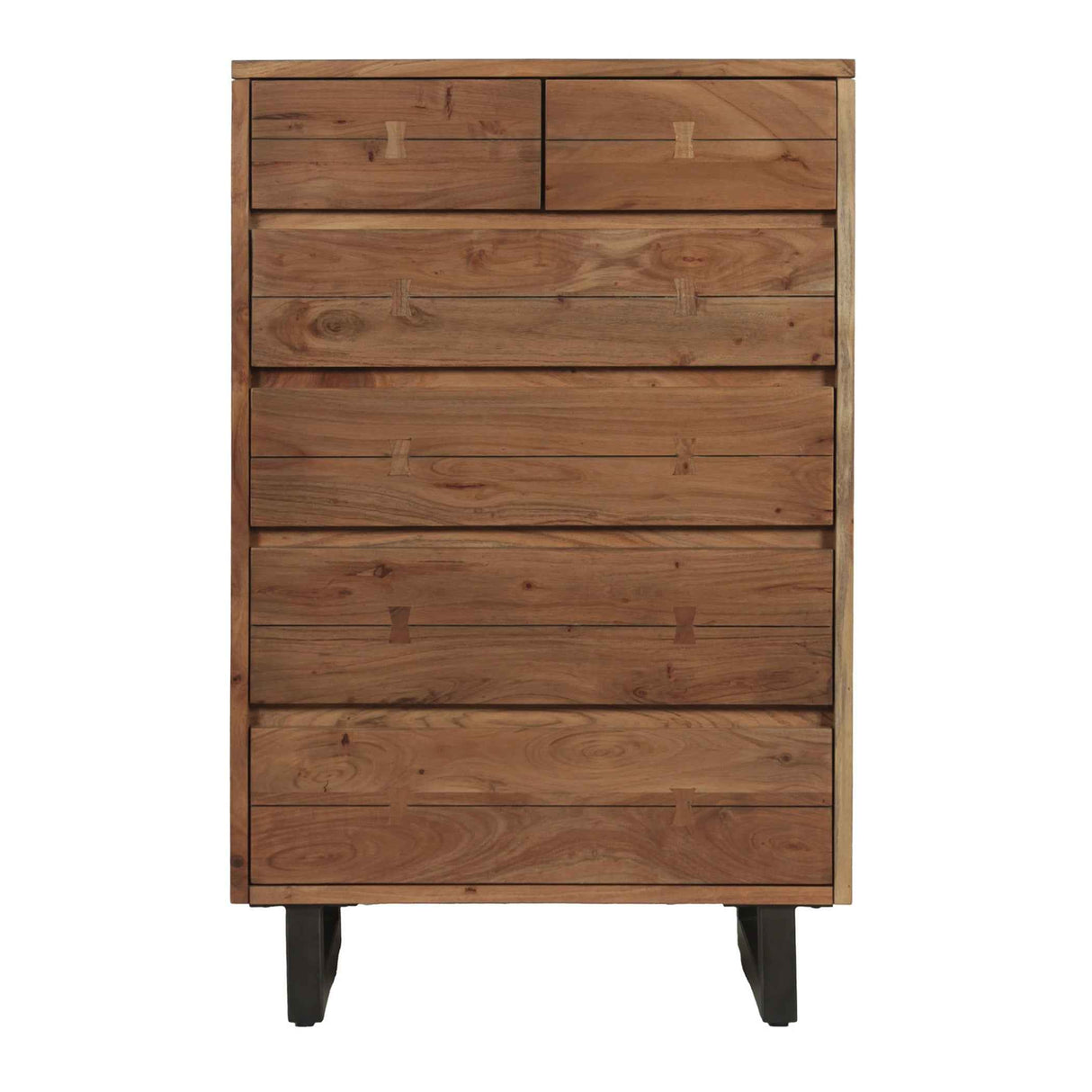 Aspen 34" Tall Chest in Smoked Acacia by Home Trends & Design at Eve Furniture