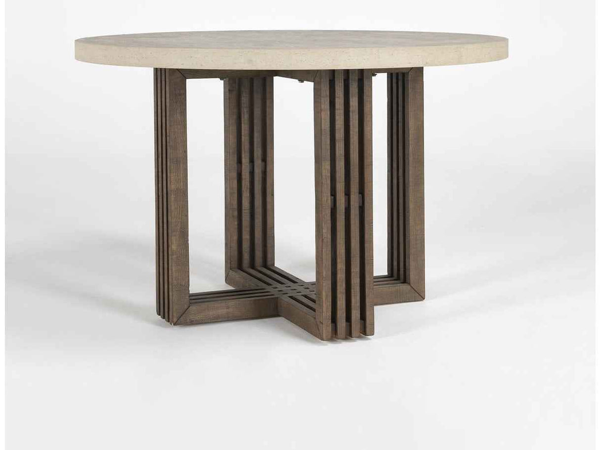Aspen Distressed Brown/Weathered Chalk Dining Table by Classic Home at Eve Furniture
